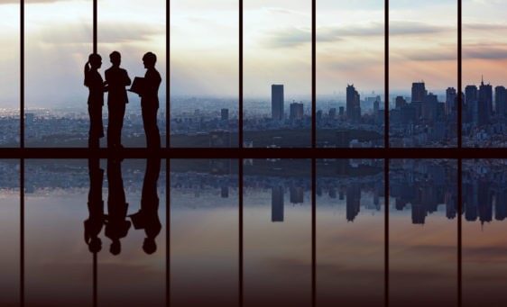 Business people window