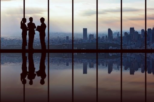 Business people window