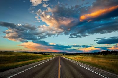 LONG ROAD WITH CLOUDS