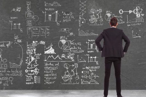 Man blackboard