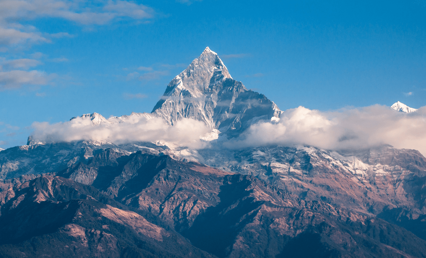 Mountain above clouds